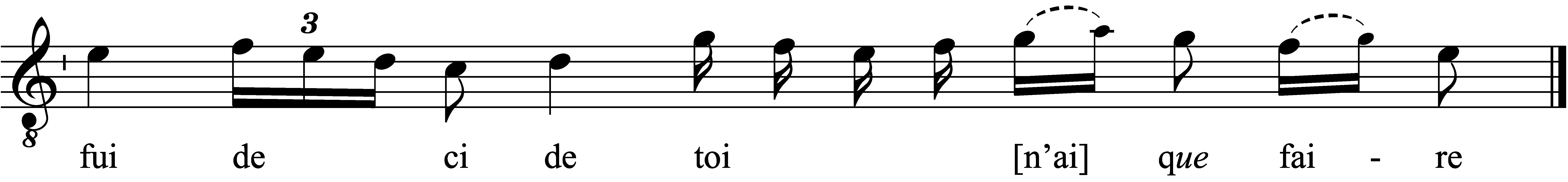 Refrain musical notation